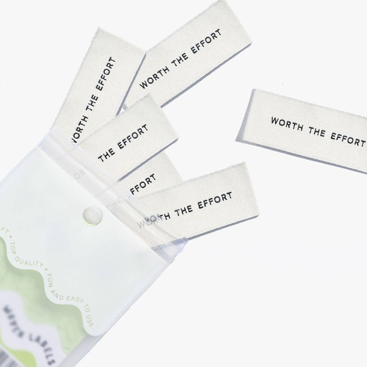 Worth The Effort // Woven Labels (6 pk)