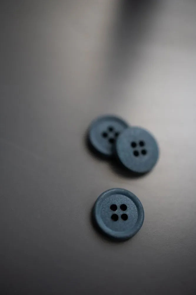 Cotton Button Mid Teal // 15mm