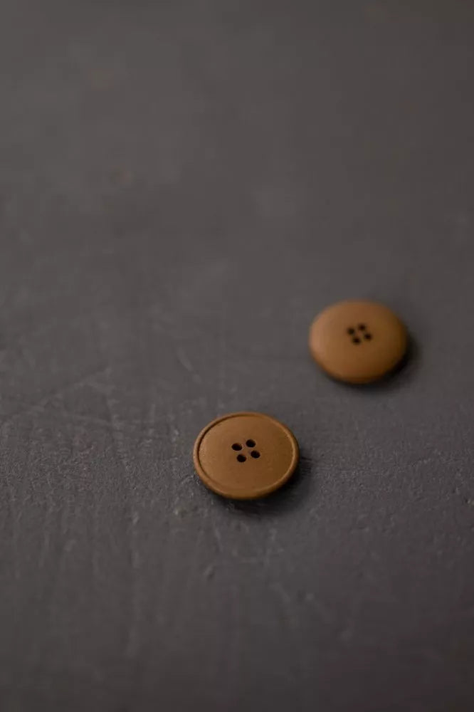Hemp Button Stanley Tan // 20mm