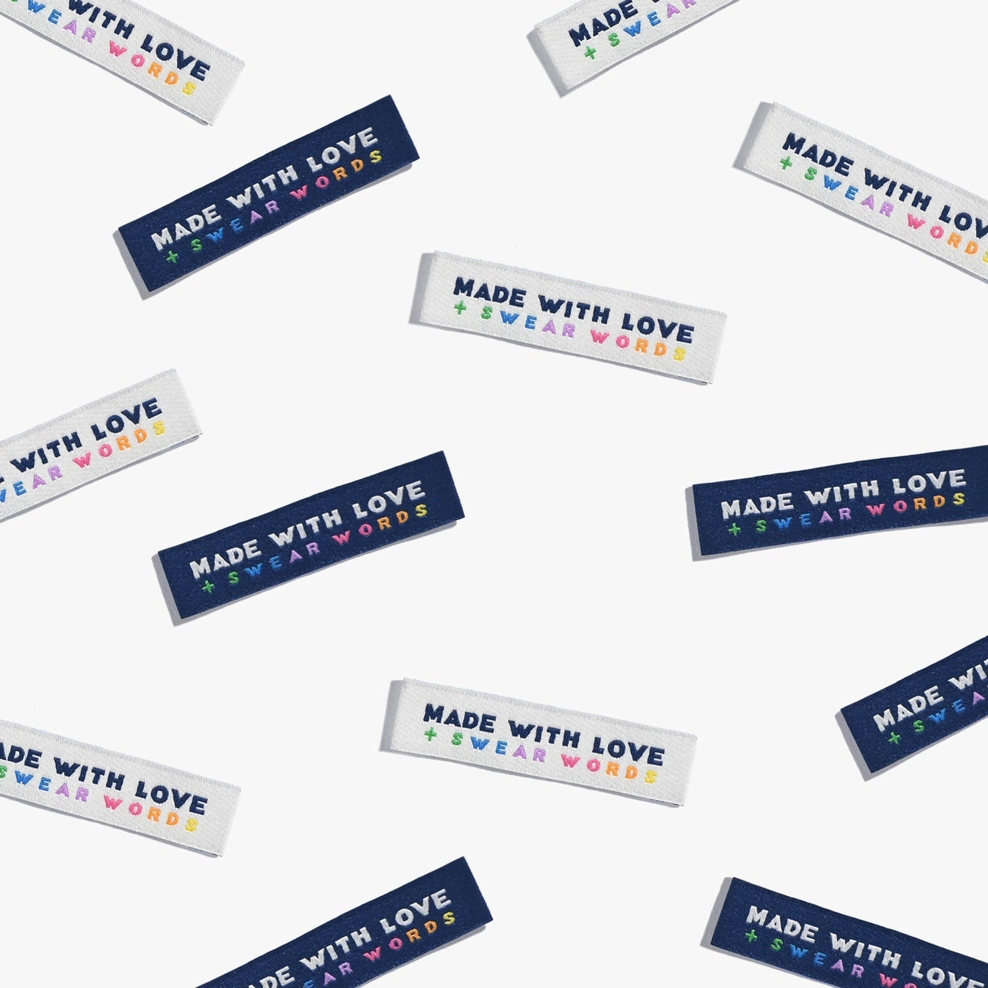 Made with Love and Swear Words // Woven labels (6 pk)