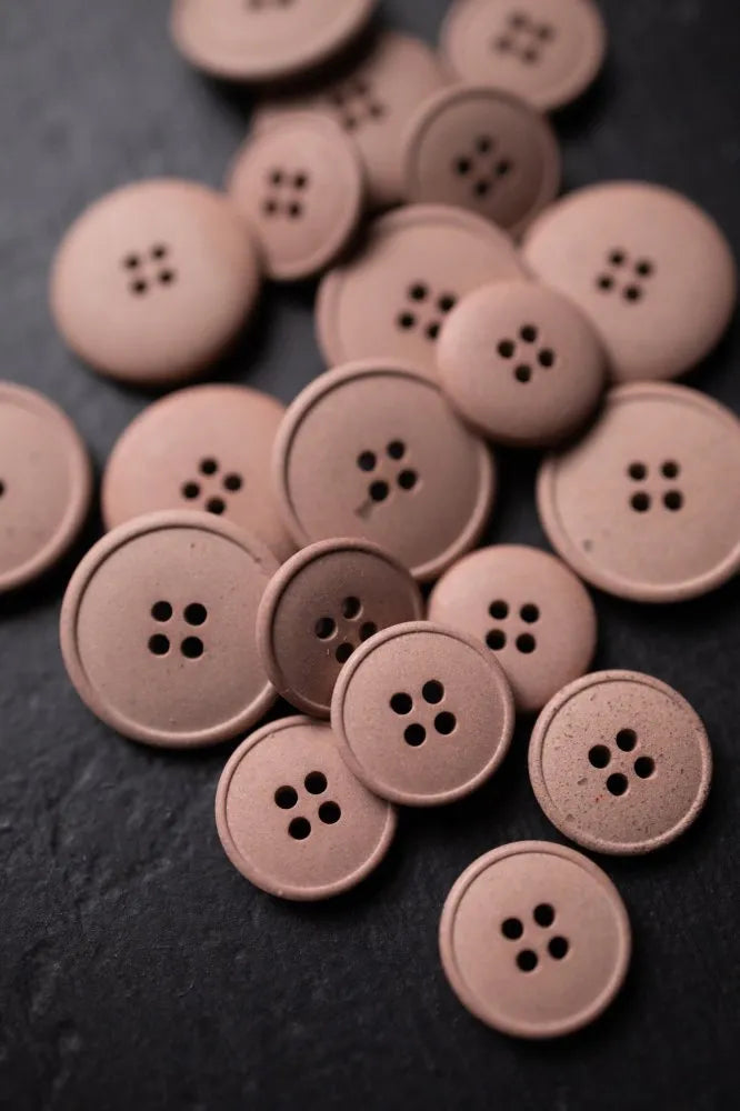 Hemp Button Muted Pink // 20mm