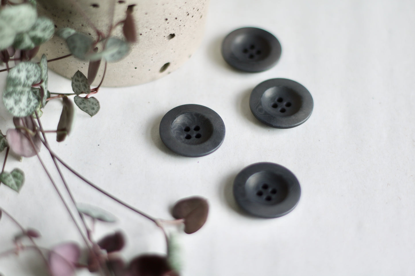 Grey Corozo Buttons // 18mm and 22mm