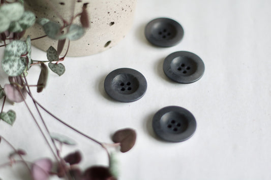 Grey Corozo Buttons // 22mm