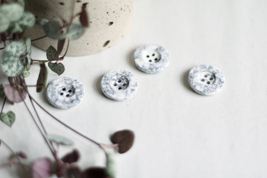 City Snow Buttons // 18 and 20mm