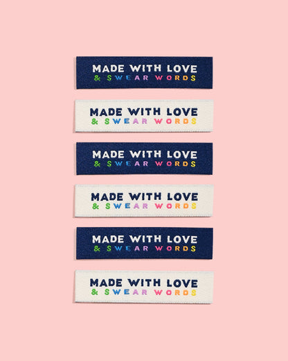 Made with Love and Swear Words // Woven labels (6 pk)