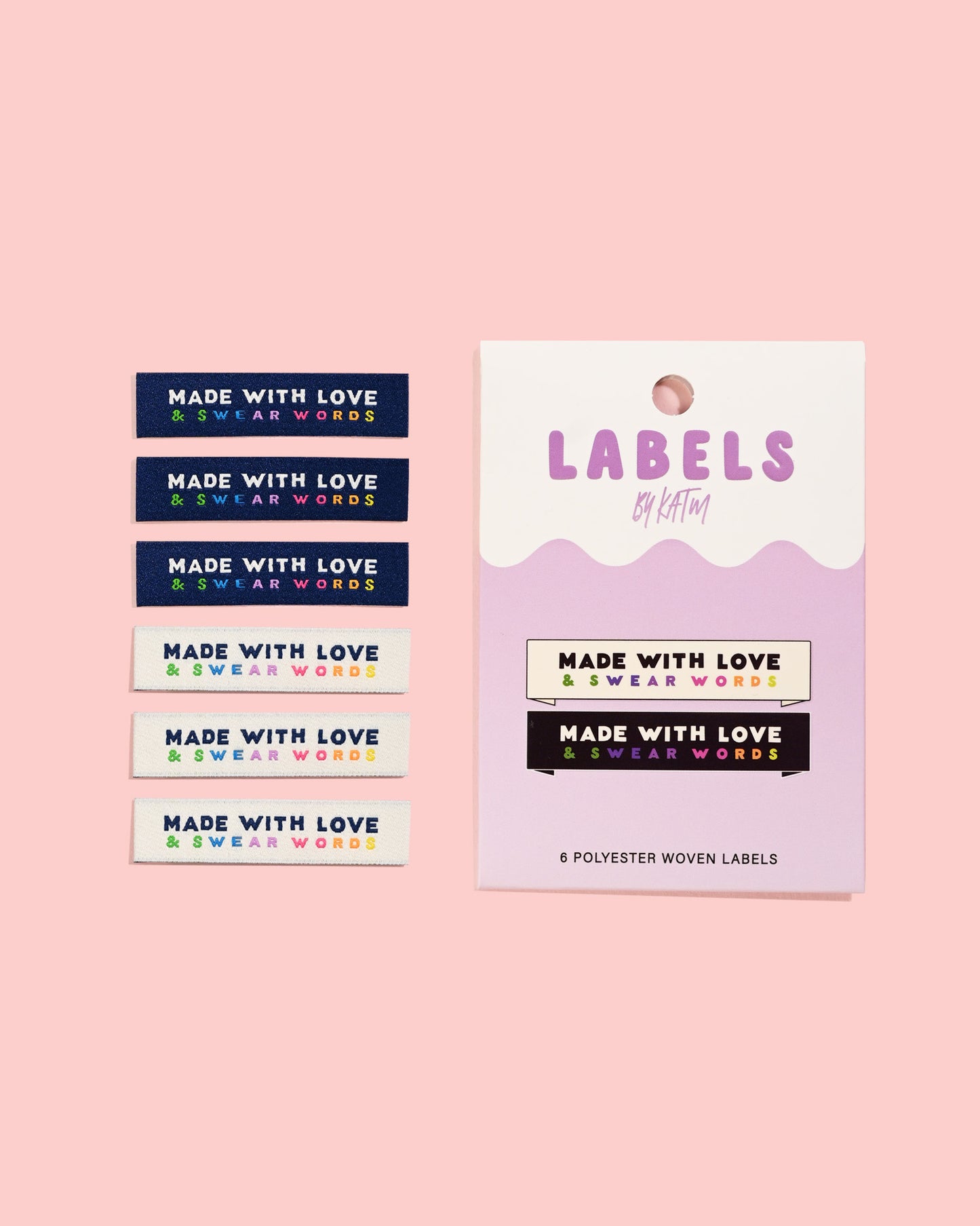 Made with Love and Swear Words // Woven labels (6 pk)