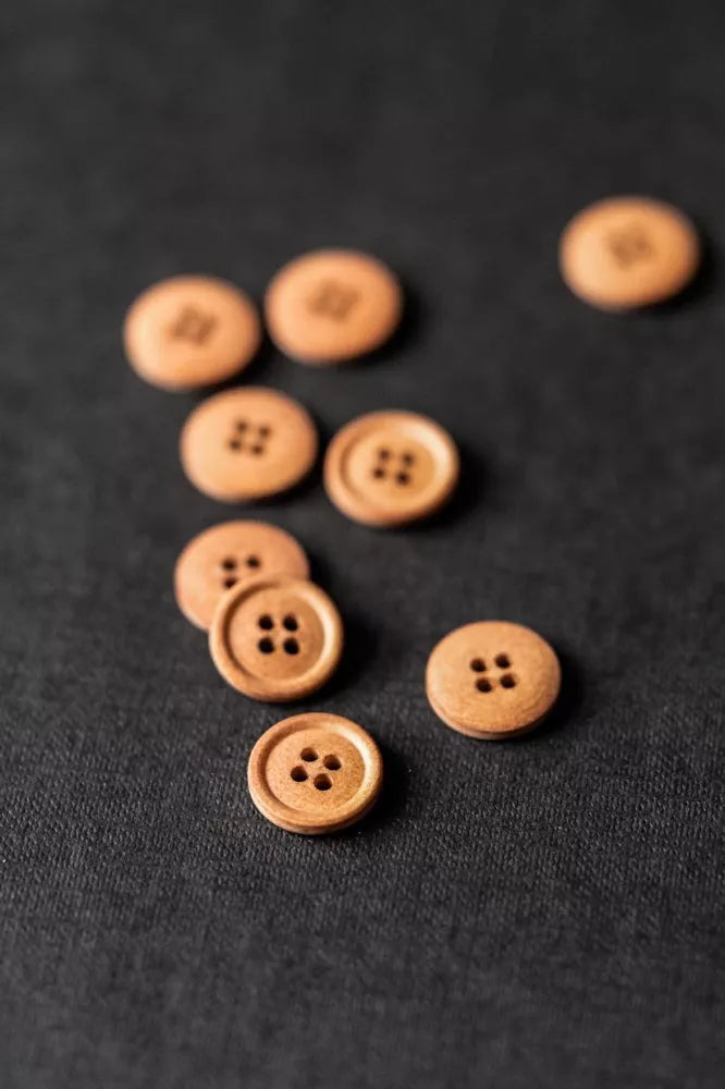 Cotton Button Rusty Orange // 15mm