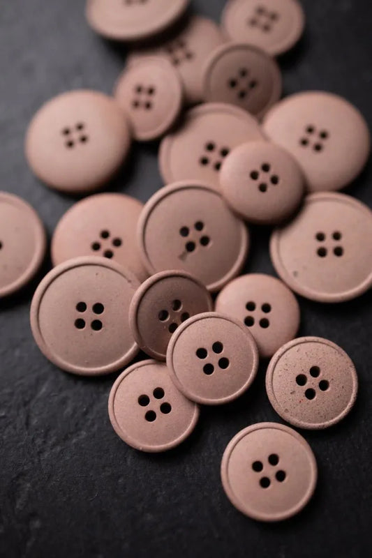 Hemp Button Muted Pink // 20mm