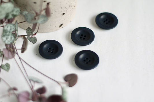Navy Corozo Buttons // 22mm
