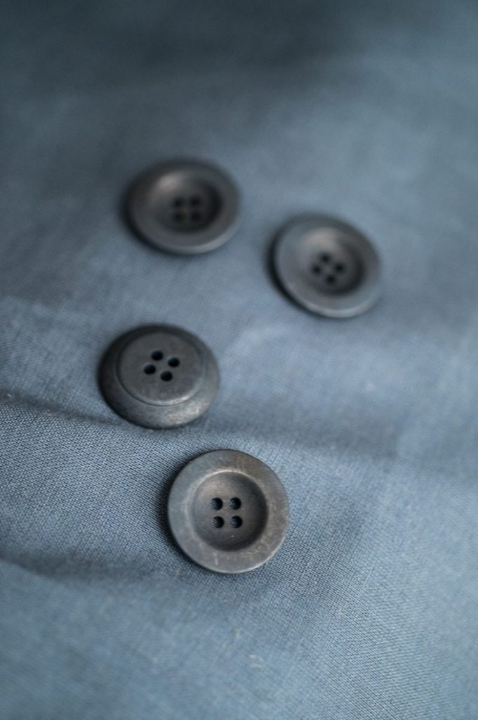 Navy Corozo Buttons // 22mm